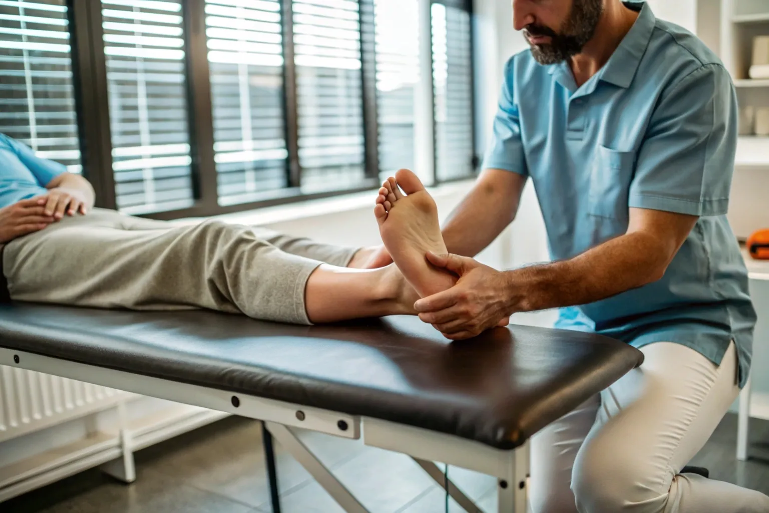 Sala de fisioterapia com espaço para testes funcionais